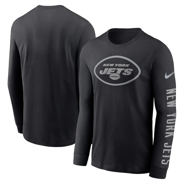 Men's New York Jets Black Long Sleeve T-Shirt